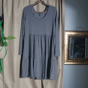 Grey jersey material pheasant style dress
